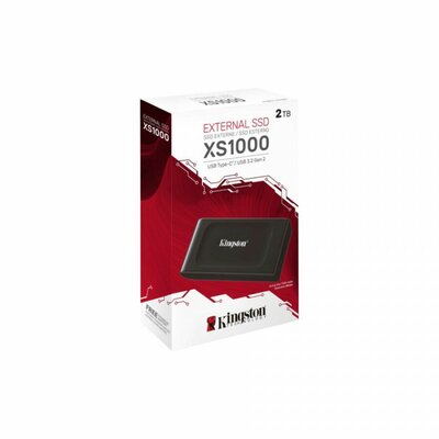 Kingston XS1000 2TB USB3.2 Gen2 C SSD fekete külső