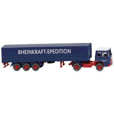 Wiking 051701 H0 Tehergépjármű modell MAN Nyerges platós teherautó Rheinkraft-Spedition