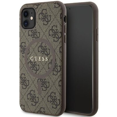 Eredeti tok GUESS GUHMN61G4GFRW for iPhone 11 (Compatible with Magsafe / 4G Ring classic logo / brown)