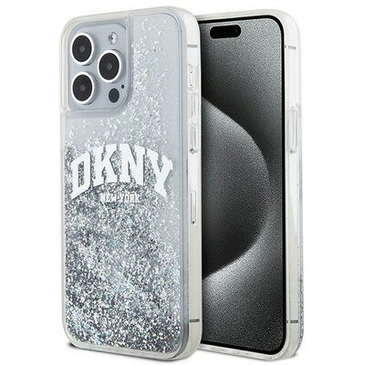 DKNY tok IPHONE 15 Pro készülékhez DKHCP15LLBNAET (DKNY HC Liquid Glitters W/Arch logóval) fehér