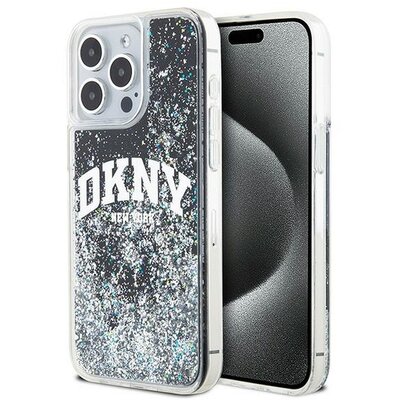 DKNY tok IPHONE 14 Pro Max készülékhez DKHCP14XLBNAEK (DKNY HC Liquid Glitters W/Arch Logo) fekete