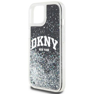 DKNY tok IPHONE 11 készülékhez DKHCN61LBNAEK (DKNY HC Liquid Glitters W/Arch Logo) fekete