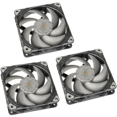 Phanteks PH-F120T30_BG_3P Számítógépház ventilátor Fekete (Sz x Ma x Mé) 120 x 120 x 30 mm