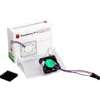 Aktív ventilátor hűtőbordával, alkalmas: Raspberry Pi, Raspberry Pi RB-Case-Fan