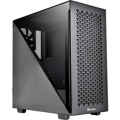 Thermaltake Divider 300 TG Air Black Midi torony Számítógép ház Fekete 2 előre telepített hűtő, Oldalsó szélvédő, Porszűrő