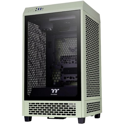 Thermaltake The Tower 200 Mini torony Számítógép ház Világoszöld 2 előre telepített hűtő, Oldalsó szélvédő, Porszűrő