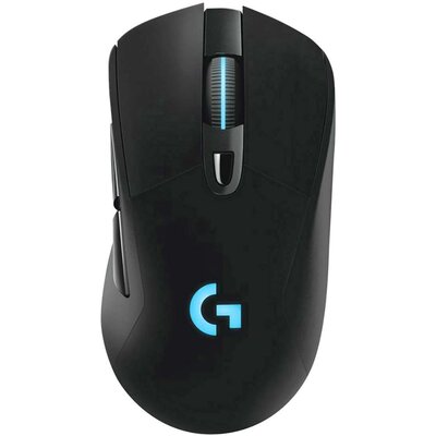 Logitech Gaming G703 Lightspeed Gamer egér Rádiójel vezérlésű Optikai Fekete 6 Gombok 16000 dpi Világít, Újratölthető, Vezeték nélküli töltés, Súly tuning