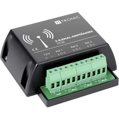 H-Tronic HT3E Vezeték nélküli vevő 3 csatornás Frekvencia 868.35 MHz 12 V/DC