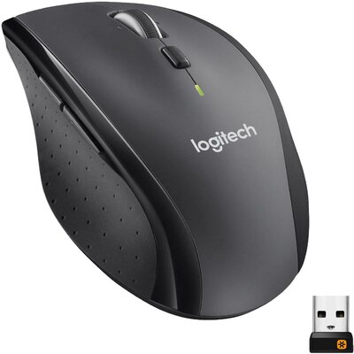 Vezeték nélküli lézeres egér, 1000 dpi, 5 gombos, fekete, Logitech Marathon M705