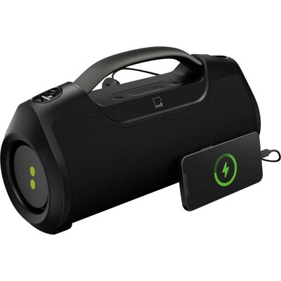 Bluetooth hangszóró AUX, kihangosító funkció, fröccsenő víz ellen védett, USB, fekete, aha Elektronik N-ERGY