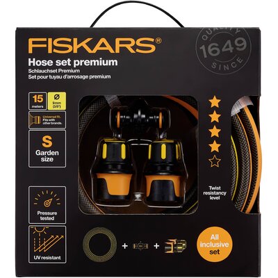 Fiskars Premium-Set 1027101 15 m 1 db Fekete, Narancs Kerti tömlő