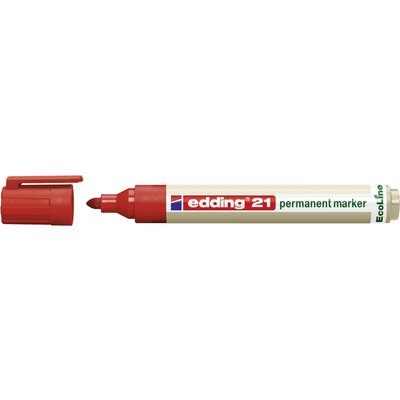 Edding edding 21 permanent marker EcoLine 4-21002 Permanent marker Piros Vízálló: Igen