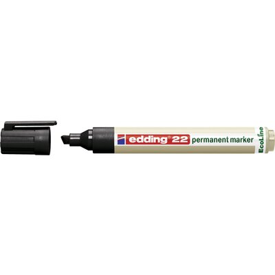 Edding edding 22 permanent marker EcoLine 4-22001 Permanent marker Fekete Vízálló: Igen