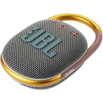 JBL Clip 4 Bluetooth hangfal Tartóval, Kültéri, Porálló, hordozható, vízálló Szürke, Narancs