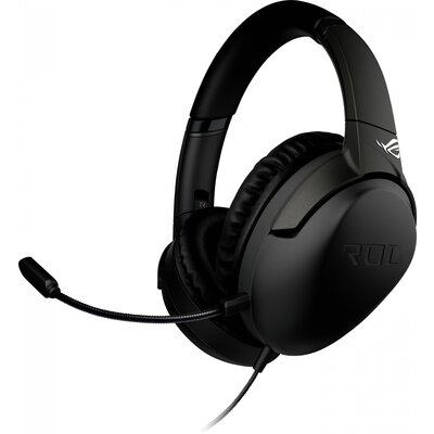 Asus ROG Strix Go Gamer Over Ear headset Vezetékes Stereo Fekete mikrofon zajelnyomás, Noise Cancelling Hangerő szabályozás, Mikrofon némítás, Összehajtható