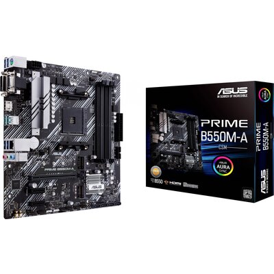 Asus PRIME B550M-A/CSM Alaplap Foglalat AMD AM4 Formafaktor Micro-ATX Alaplapi chipszet AMD® B550