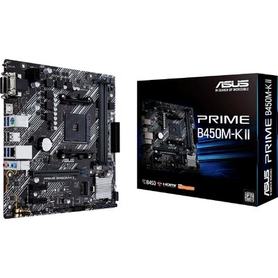 Asus PRIME B450M-K II Alaplap Foglalat AMD AM4 Formafaktor Micro-ATX Alaplapi chipszet AMD® B450