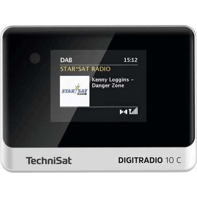TechniSat DIGITRADIO 10 C Asztali rádió DAB+, URH Bluetooth® Táviránytóval, Ébresztő funkció Fekete/ezüst