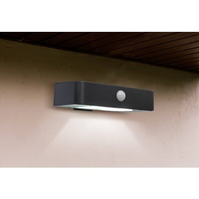 Napelemes kültéri fali lámpa mozgásérzékelővel 1 W LED, fekete, Sygonix SY-4677502