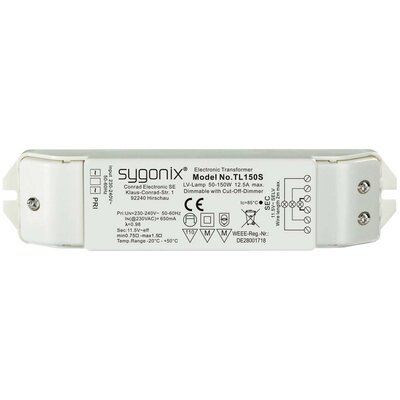 Sygonix SY-5469506 Halogén transzformátor 12 V 50 - 150 W Dimmelhető, fázishasításos dimmerrel