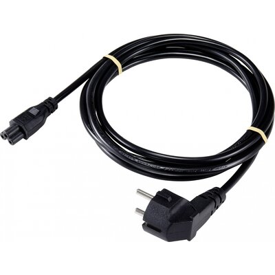 Sygonix SY-5043498 Notebook Hálózati kábel Fekete 3.00 m