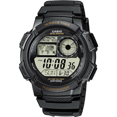 Casio Kvarc Karóra AE-1000W-1AVEF (H x Sz x Ma) 48.1 x 43.7 x 13.7 mm Fekete Ház anyaga=Műgyanta Anyag (karpánt)=Műgyanta