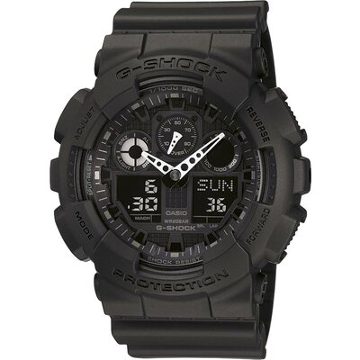 Casio Karóra GA-100-1A1ER (Sz x Ma) 51.20 mm x 55 mm Fekete Ház anyaga=Műgyanta Anyag (karpánt)=Műgyanta