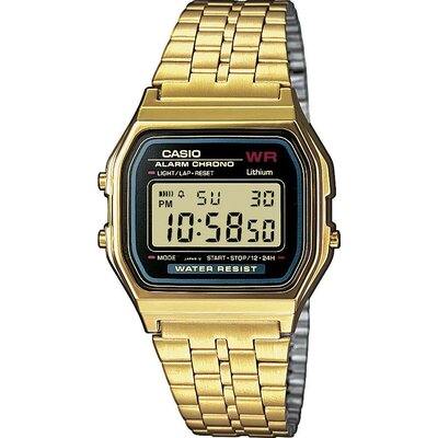 Casio Kvarc Karóra A159WGEA-1EF (H x Sz x Ma) 36.8 x 32.2 x 8.2 mm Arany Ház anyaga=Műgyanta Anyag (karpánt)=Nemesacél