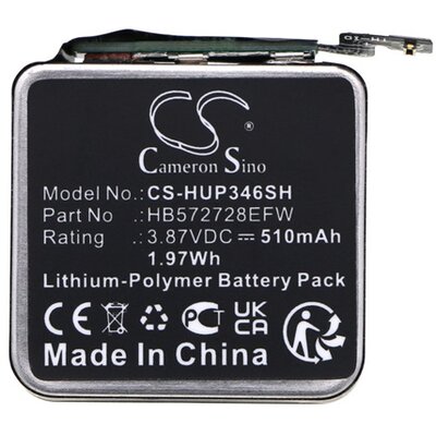 CAMERON SINO CS-HUP346SH CAMERON SINO Li-Polymer akkumulátor (3,87V / 510mAh, Huawei HB572728EFW kompatibilis) FEKETE