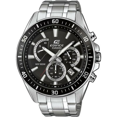 Casio Kronográf Karóra EFR-552D-1AVUEF (H x Sz x Ma) 53 x 47 x 12.3 mm Ezüst Ház anyaga=Nemesacél Anyag (karpánt)=Nemesacél