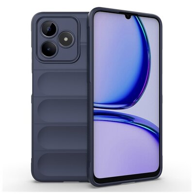 Szilikon telefonvédő (ütésállóság, kameravédő, 3D) SÖTÉTKÉK [Realme C51]