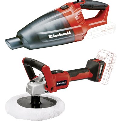 Einhell Power X-Change TE-VC 18 Li + CE-CP 18/180 Akkus kézi porszívó Akkus polírozóval, Akku nélkül