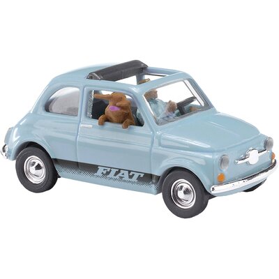 Busch 48735 H0 Személygépkocsi modell Fiat 500 sofőrrel és kutyával