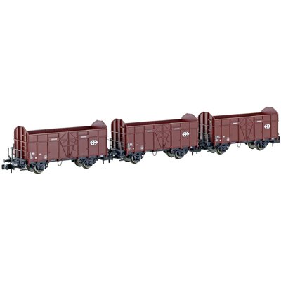 Hobbytrain H24302 N 3 db gondolás készlet az SBB Fbkk