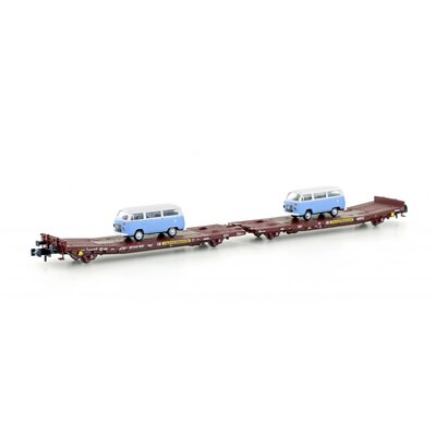 Hobbytrain H23782 N lapos autó TWA 800A Ladks 2x VW T2 Transwaggonnal