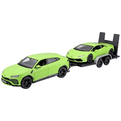 Maisto Design Elite Transporter Lamborghin Urus + Huracan 1:24 Autómodell