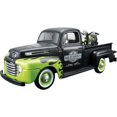 Maisto Ford Pick Up F1 ´48 und Modellmotorrad FL Panhead Harley Davidson 1:24 Autómodell