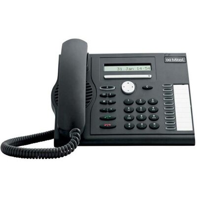 Mitel MiVoice 5361 digitales Systemtel. Rendszertelefon, VoIP LC kijelző Fekete