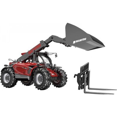 Wiking 077850 1-es nyom Építkezésnél használt jármű modell Manitou MLT 635 teleszkópos targonca