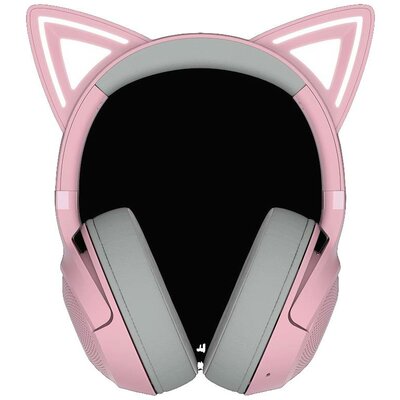 RAZER Kraken Kitty BT V2 Gamer Over Ear fejhallgató Bluetooth® Stereo kvarc, Rózsaszín