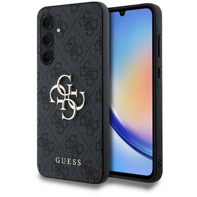 GUESS tok SAMSUNG A35 GUHCSA354GMGGR (PU Big 4G Metal Logo) black