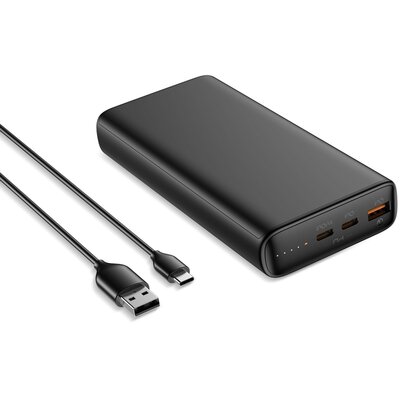 VEGER powerbank 20 000 mAh PD QC3.0 5A 100W T100 (W2032C-100) fekete