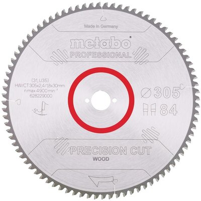 Metabo 628229000 Körfűrészlap 305 mm Fogak száma (collonként): 84 1 db