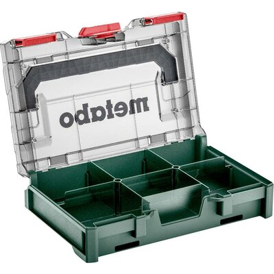 Metabo metaBOX 63 XS 626896000 Szerszámos doboz ABS Zöld, Átlátszó (H x Sz x Ma) 252 x 167 x 63 mm