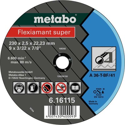 Metabo 616109000 Vágótárcsa, egyenes 25 db