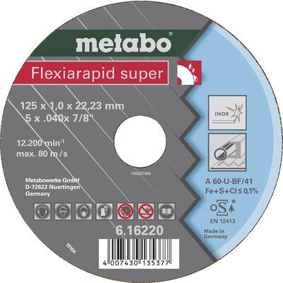 Metabo 616220000 Flexiarapid super Csiszolótárcsa Ø 125 mm Furat átmérő 22.23 mm 25 db