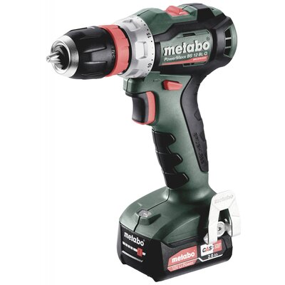 Metabo PowerMaxx BS 12 BL Q 601045500 Akkus fúrócsavarozó 12 V 2 Ah Lítiumion 2. akkuval, Töltővel, kefe nélkül