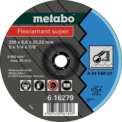 Metabo 616275000 Nagyolótárcsa, hajlított Furat átmérő 22.23 mm 25 db