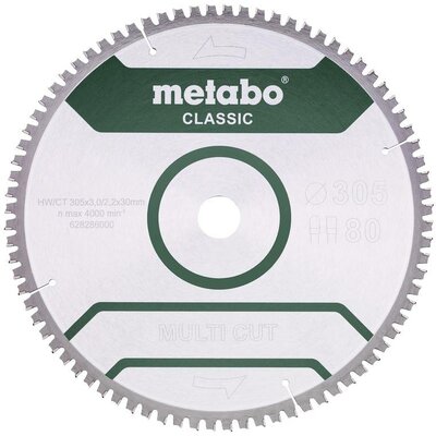 Metabo MULTI CUT CLASSIC 628286000 Körfűrészlap 305 x 30 x 2.2 mm Fogak száma (collonként): 80 1 db