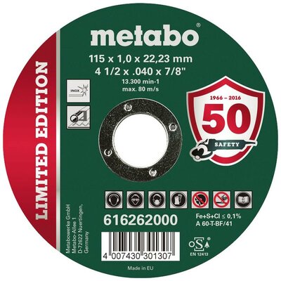 Metabo Limited Edition Soccer 616258000 Vágótárcsa, egyenes 1 db Nemesacél, Acél